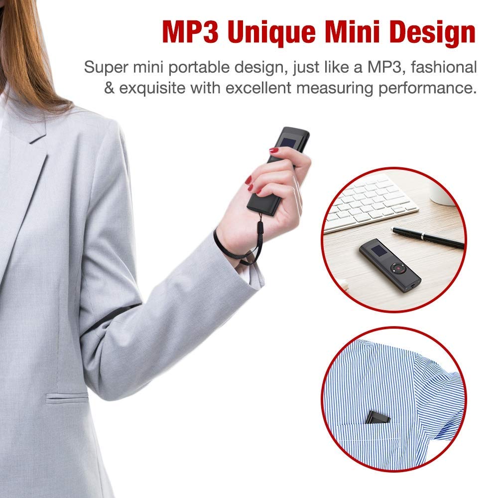 Laser Distance Meter, 40M Multi-Functional Laser Sensor for Area/Volume/Pythagorean Measuring Tool with Back-Lit, Auto Power Off and USB Rechargeable