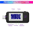 6-in-1 Digital USB Type-C Tester | Real-Time Display of Voltage, Current, Power, Capacity (mAh)