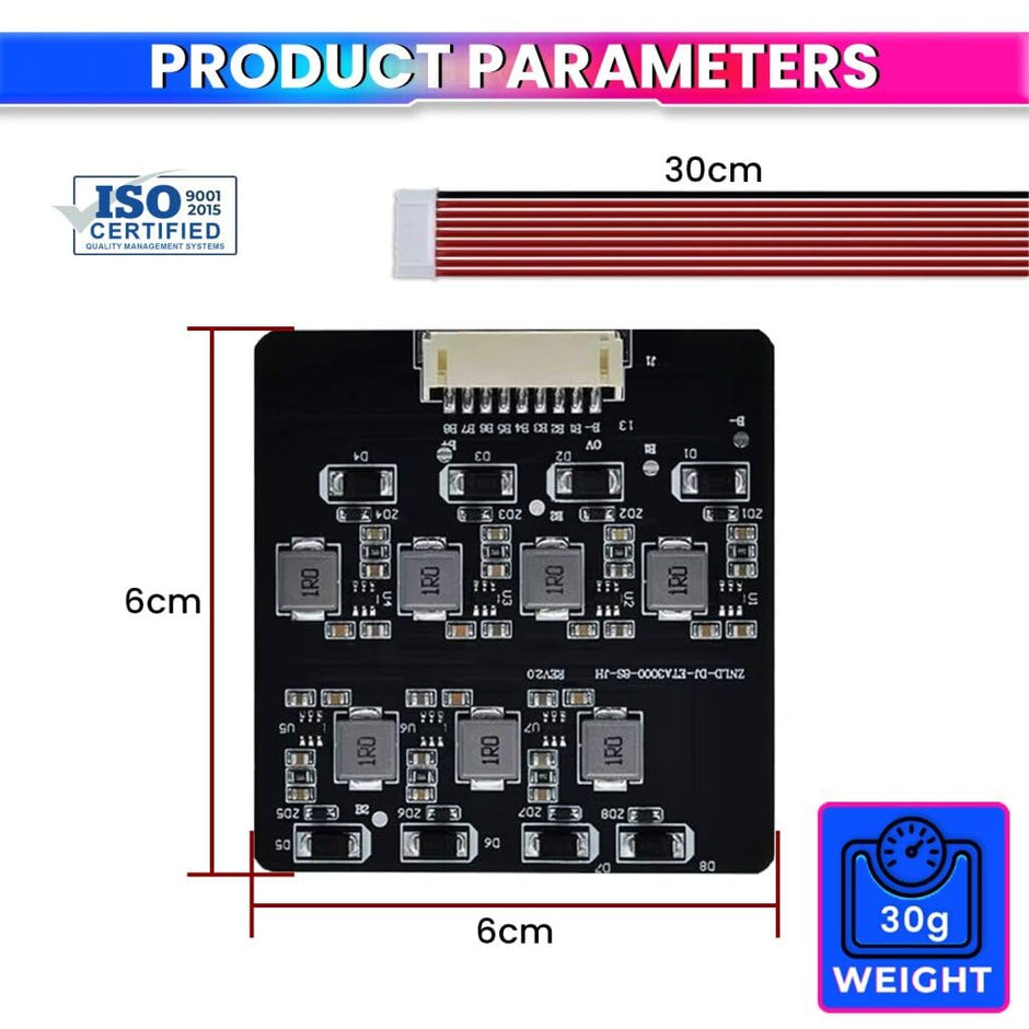 Active Balancer Inductive Board for High Precision Smart Cell Voltage Equalizer LiFePO4 Lithium-ion LTO Battery Packs (1.2A)
