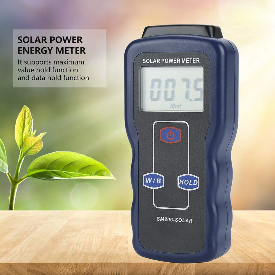 Digital Solar Power Meter-SM206 0.1~1999.9W/m² for Sunlight Radiation Tester Solar Panel Placement