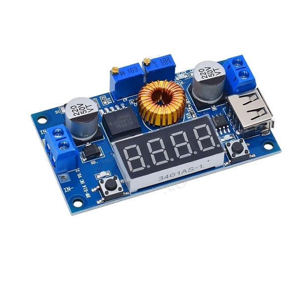 amiciSolar DC-DC Buck Converter- 5-36Vto1.3-32V Adjustable Voltage Regulator,CC/CV USB Step-Down Battey Charger Module with Voltmeter & Ammeter
