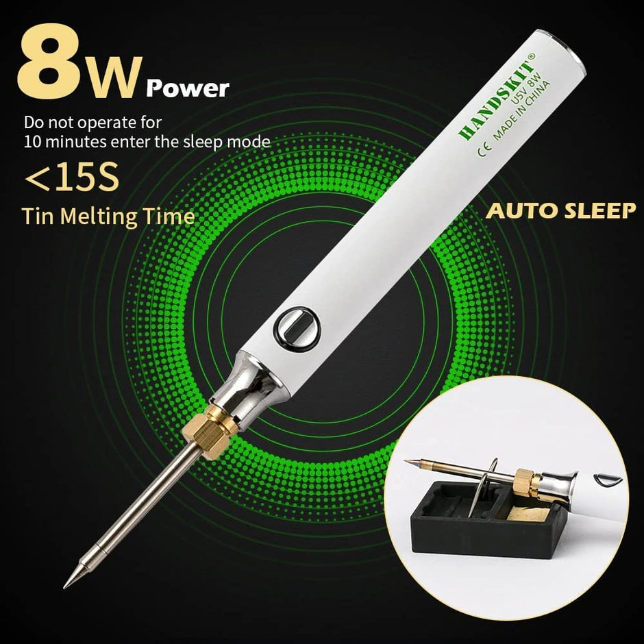 USB Soldering Iron, 8W Mini Portable Solder Tool with 3-Speed Temperature Control & Auto Sleep Function amiciKart c0tmiz-hs.myshopify.com
