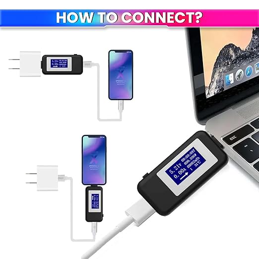 6-in-1 & 10-in-1 Digital USB-C Tester – Voltage, Current, Power, Capacity, Time & Temperature Monitor