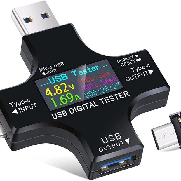USB Tester Charge Indicator, PD Type-C USB Amp Detector Digital Meter amiciKart c0tmiz-hs.myshopify.com