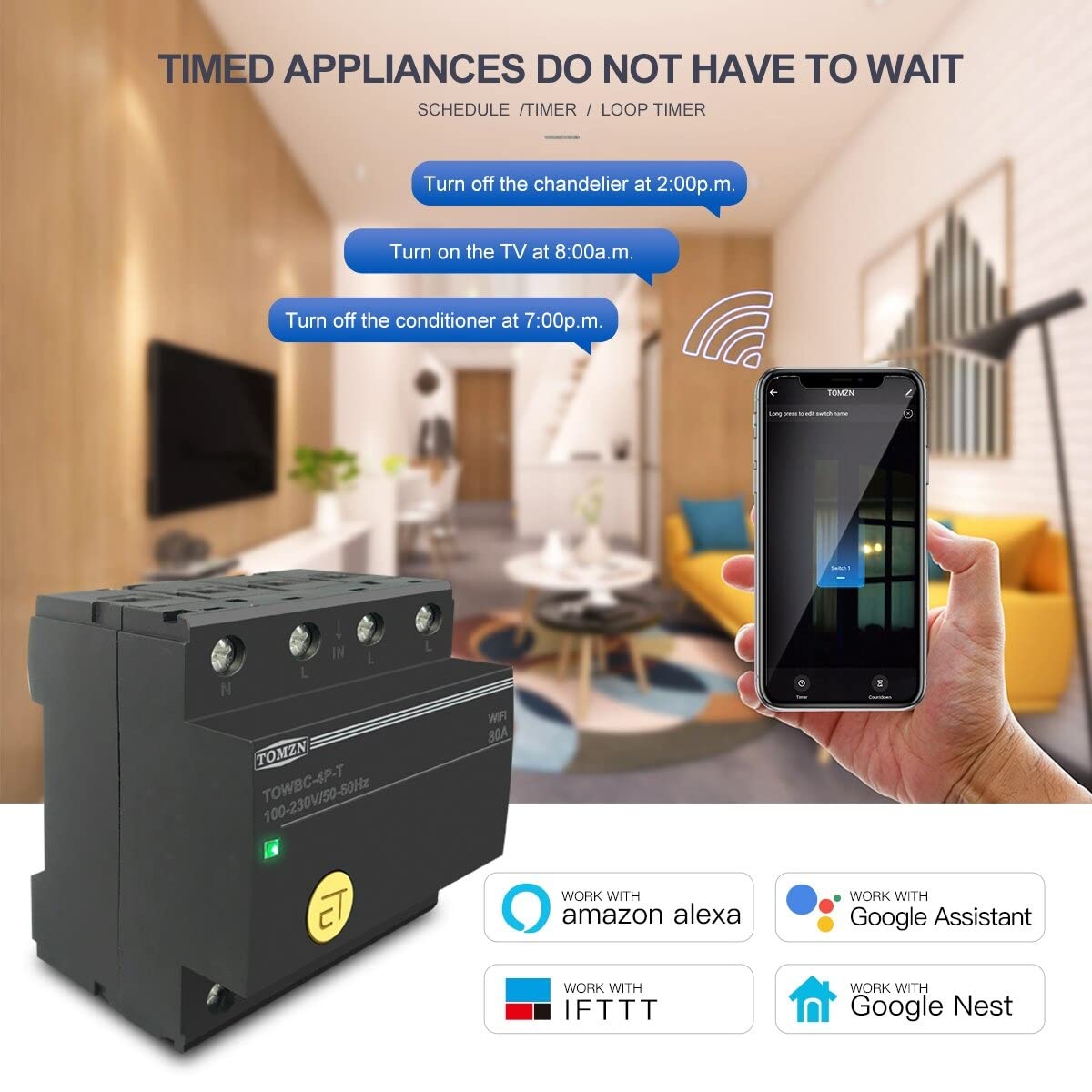 WiFi MCB, Circuit Breaker & Energy Meter with Over Voltage/Load Protection