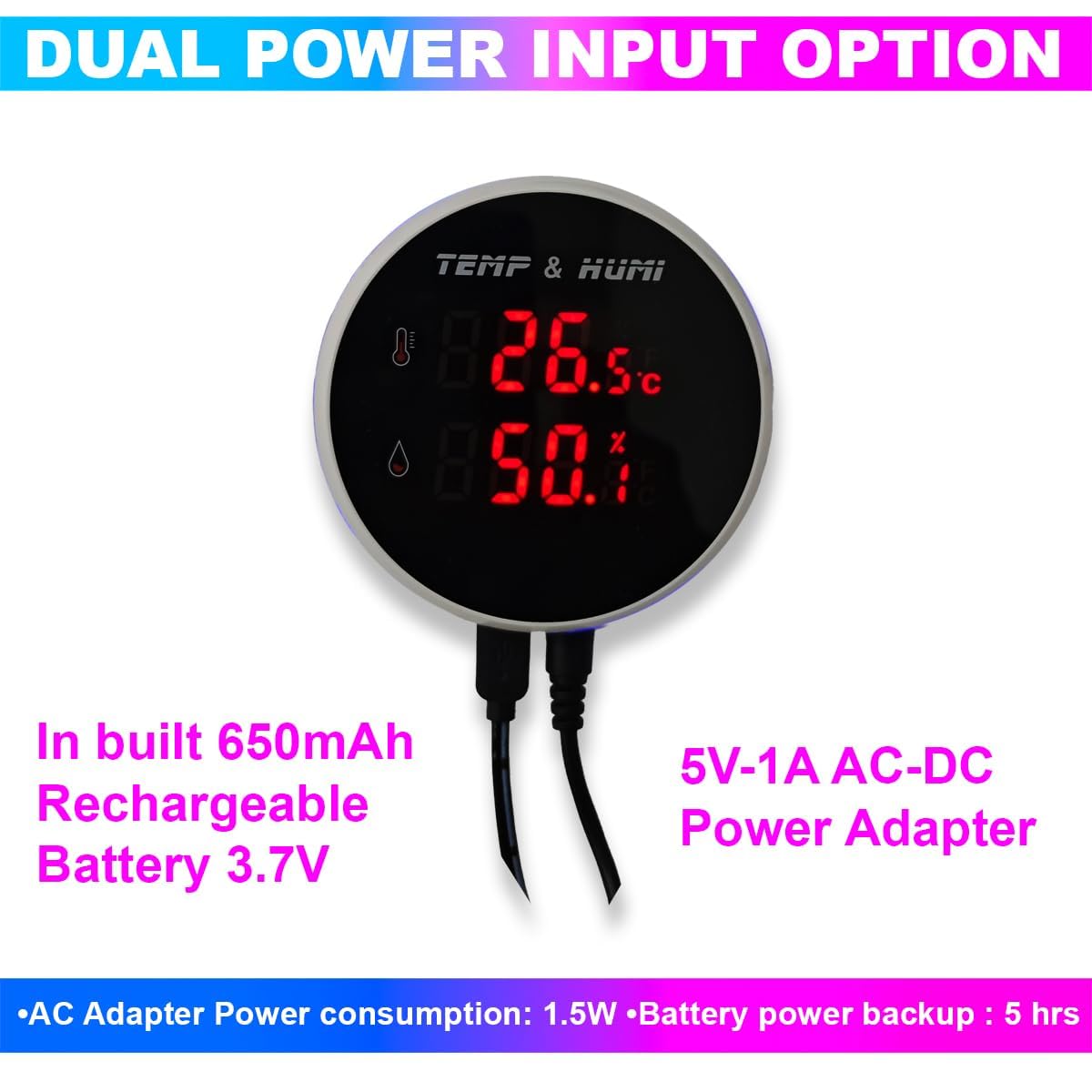 Smart Temperature & Humidity Monitor – App Control, Alarm, Data Export & Automation amiciKart