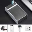 Rechargeable Cigarette Lighter with Case, USB Charging & 20-Pcs Metallic Holder