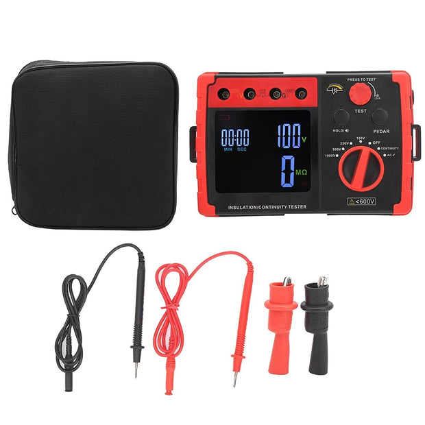 Megohmmeter, Digital Insulation Resistance Tester with AC/DC Voltage Test and Large LCD Display amiciKart