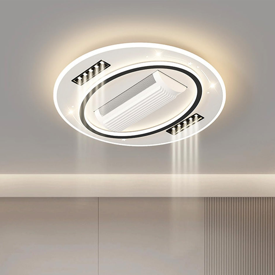 Bladeless Ceiling Fan with Integrated LED Lighting | Remote Control | Adjustable Speed & Brightness