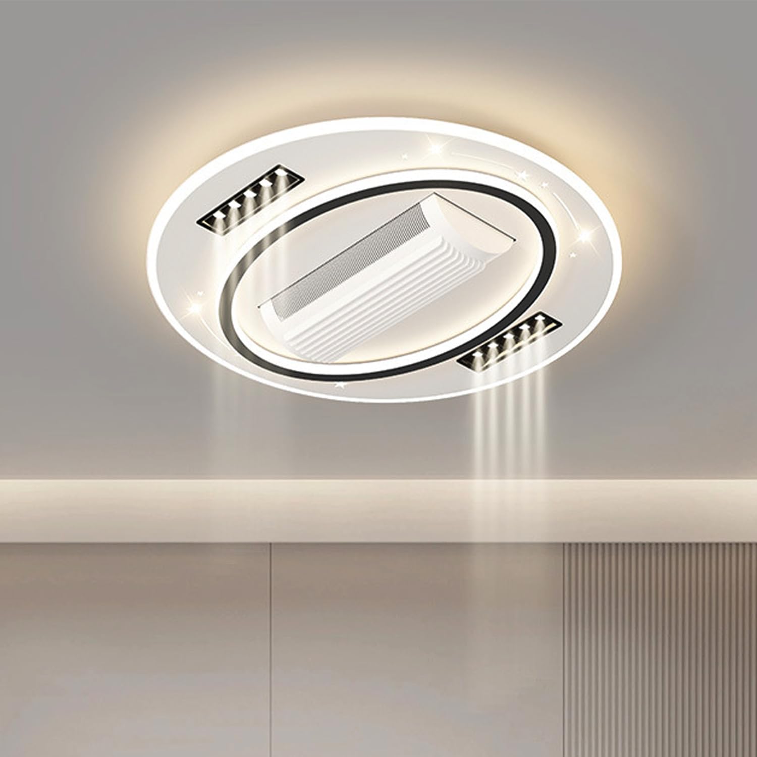 Bladeless Ceiling Fan with Integrated LED Lighting | Remote Control | Adjustable Speed & Brightness amiciKart c0tmiz-hs.myshopify.com