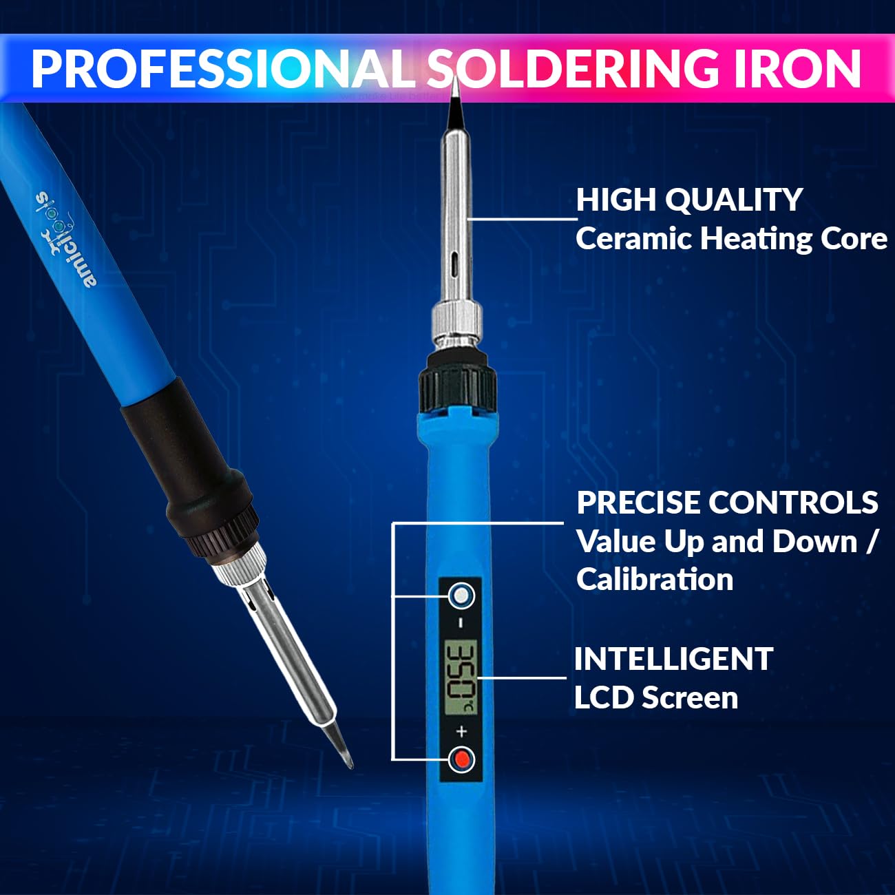 Soldering Iron 60W with Adjustable Temperatures