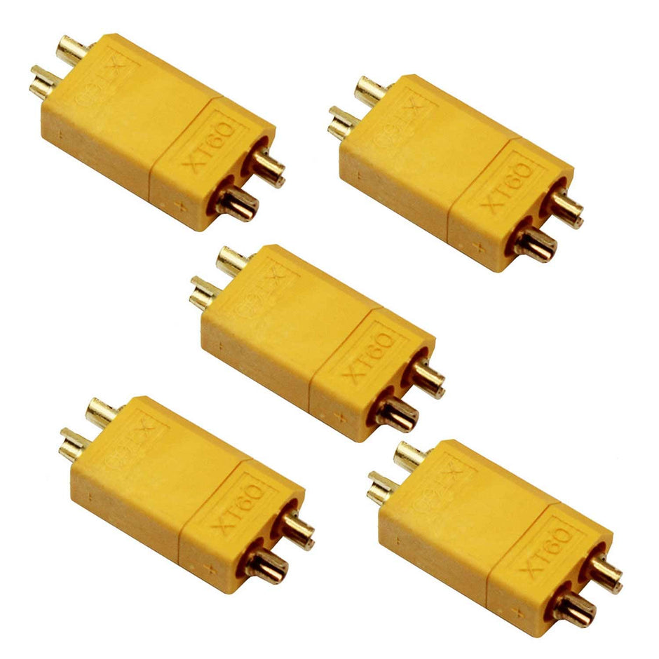 amiciTools XT60 Male & Female Plug Bullet Welding Terminal | Durable Connectors for RC Models, DIY Electronics, etc (5 Pair)
