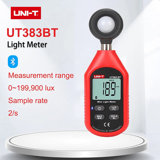 UNI-T UT383BT Luxmeter 0~199900Lux Bluetooth Digital Light Meter with 3AAA Battery