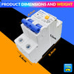 32A RCBO Circuit Breaker Leakage, Overcurrent & Short-Circuit Protection with Leakage On/Off Switch