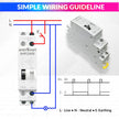 16A Impulse Relay, 2 Pole 230VAC Latching Relay for Line Control
