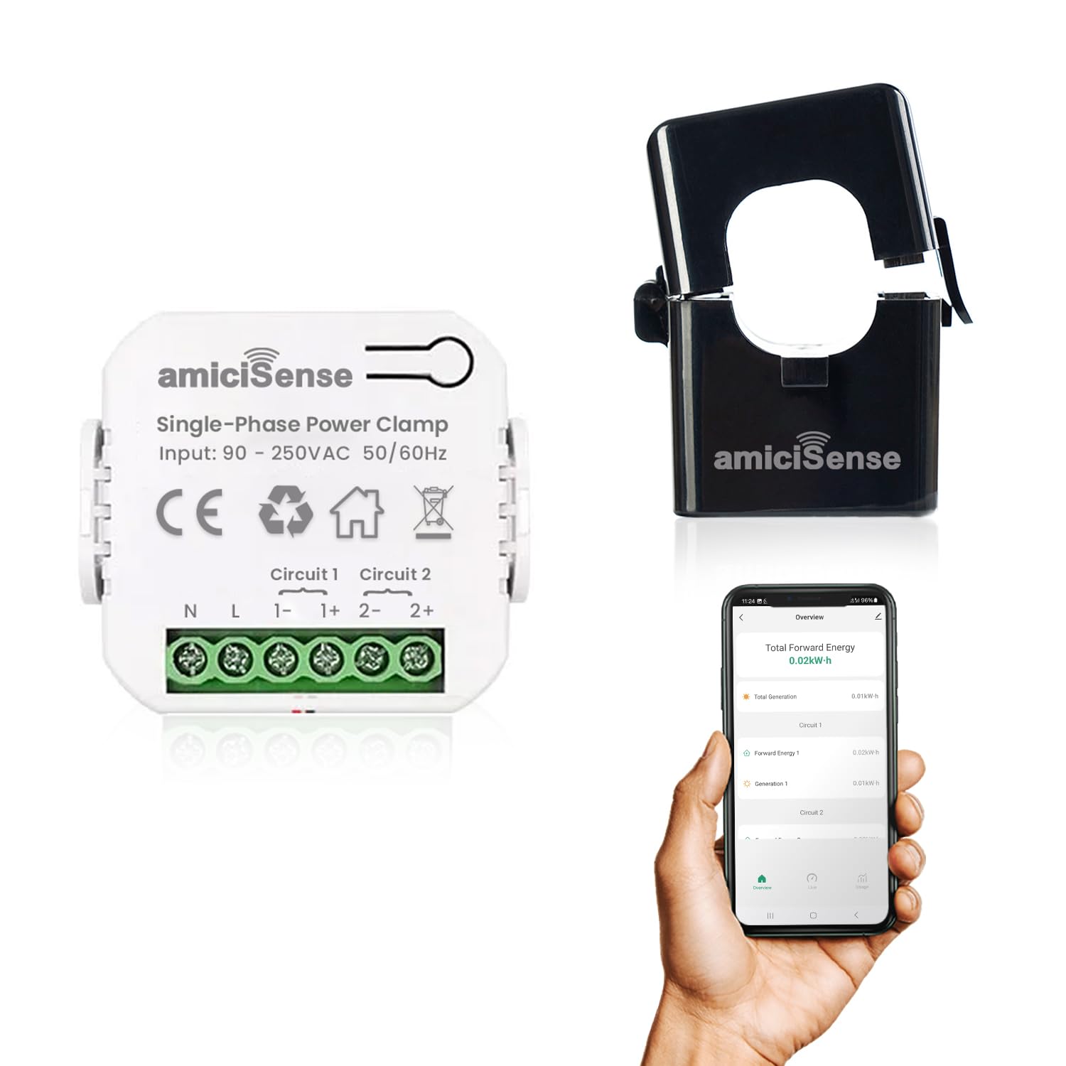 WIFI Bi-Directional Energy Meter with 200A CT