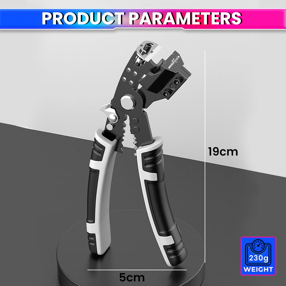 Multifunction Wire Cutter & Stripper with Safety Lock – Crimpin , Cutting Tool  Electrical Wires
