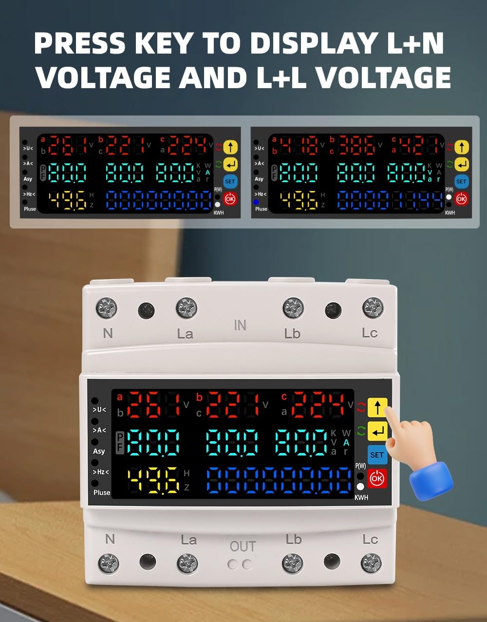 3-Phase Energy Meter 80A – Auto-Reconnect, Over/Under Voltage & Current Protection with LCD Display amiciKart c0tmiz-hs.myshopify.com