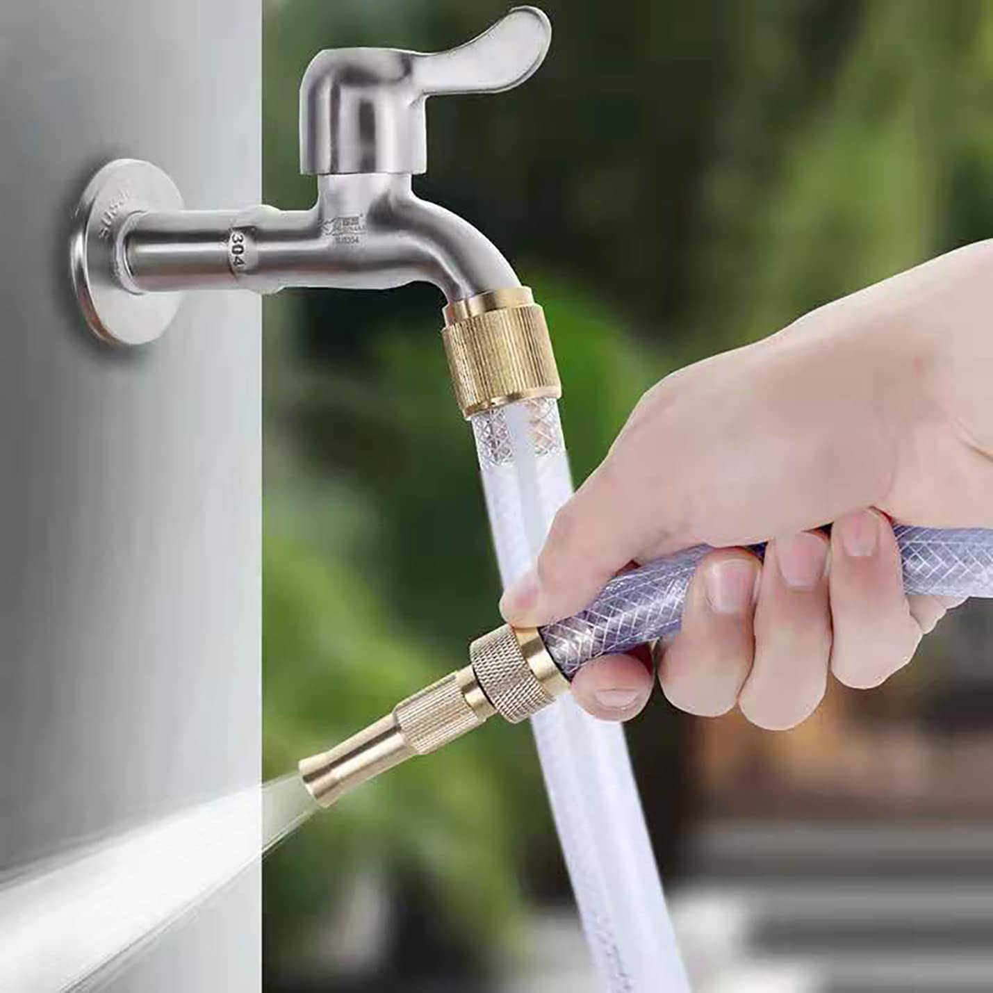 High Pressure Hose Nozzle with Adjustable Spray Adapter for Gardening and Car Wash amiciKart c0tmiz-hs.myshopify.com
