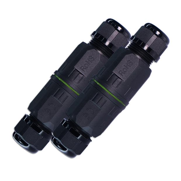 2-Way Junction Box, IP68 L20 Waterproof Outdoor Cable Connector (Pack of 2)