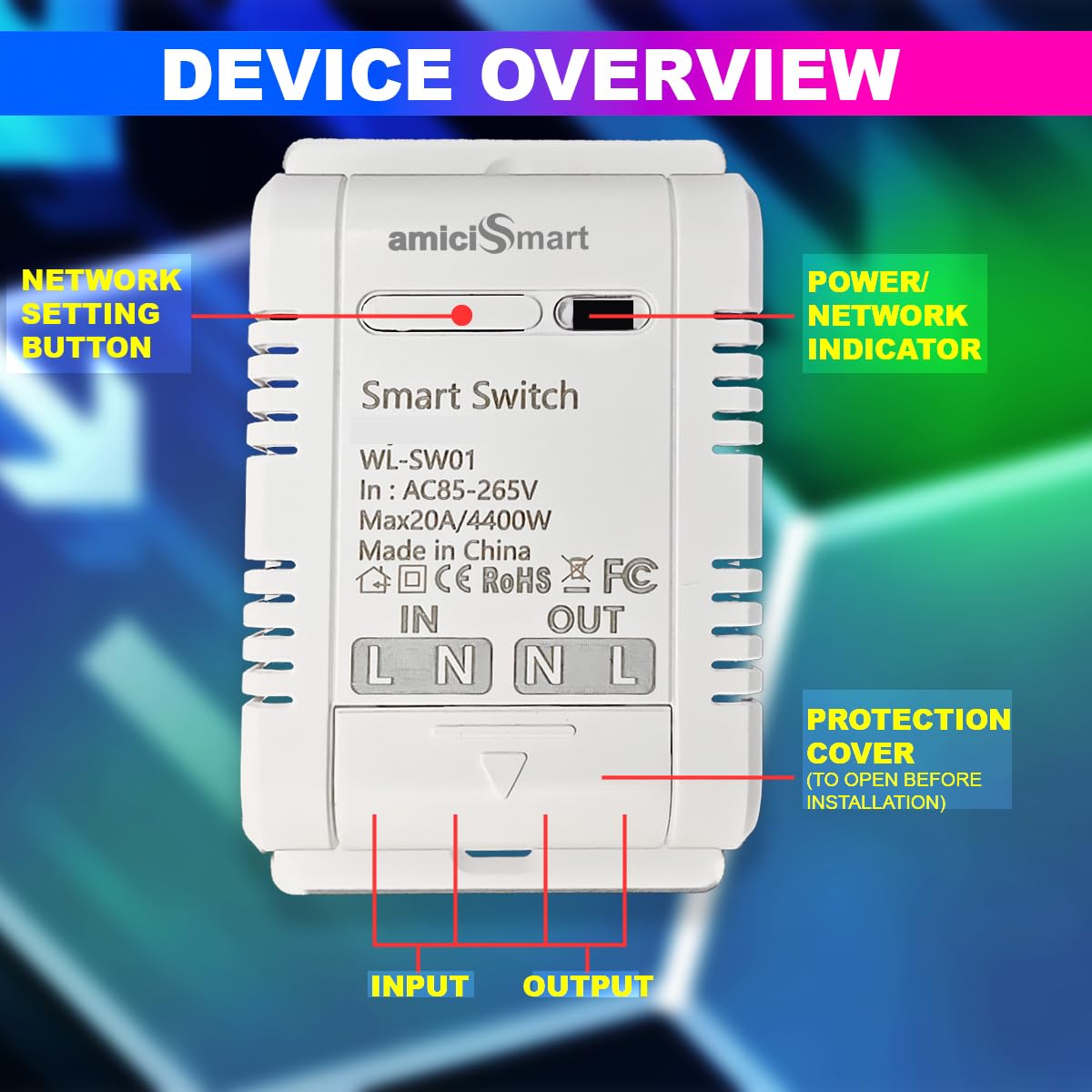 20A WiFi Smart Timer Switch | 4400W Load | Works with Alexa, Google & SmartLife App amiciKart c0tmiz-hs.myshopify.com