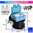 EV Charging Extension with Digital Meter & Voltage Protector, 10M Cable, IP66, 16A Pl