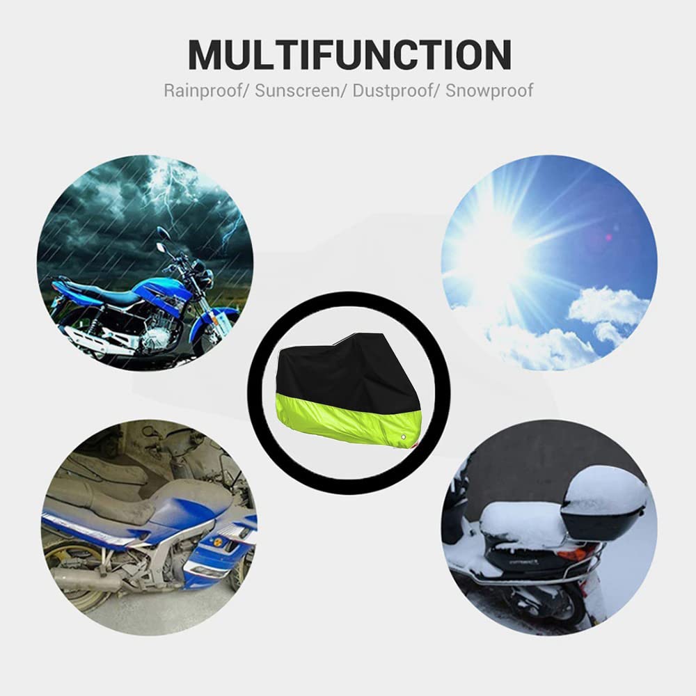 Motorbike Cover XXL Size, Dustproof & Waterproof Bike Cover with Elastic Bottom