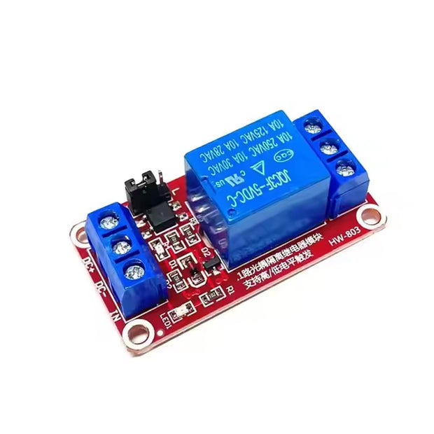 Relay Module with Optocoupler – 12V/24V, High/Low Trigger, Compatible with Arduino