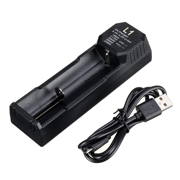 Intelligent Battery Charger, 2A 5V Smart Fast Charger for Charging Rechargeable Batteries 22650/18700/18650 etc with Charge Indicators