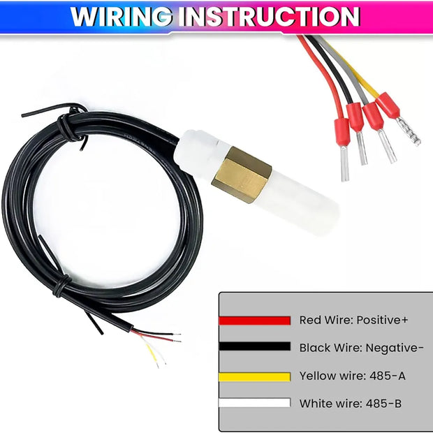 Digital RS485 Temp & Humidity Sensor – PE Waterproof Probe, -40°C to 80°C, Modbus RTU