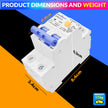 63A RCBO Circuit Breaker Overcurrent, Short-Circuit & Leakage Protection with On/Off Switch