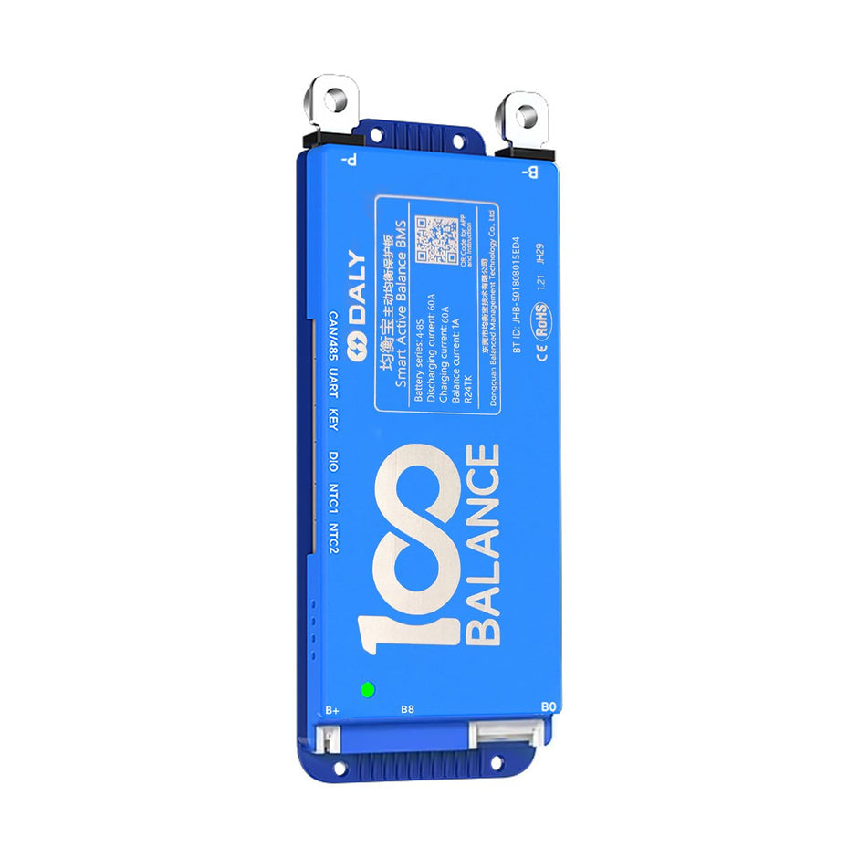 amiciSolar Battery Management System DALY, BMS with 1A Active Balancer & Built-in Bluetooth for Lithium/LFP/LTO Battery Pack,Works with 100BALANCE App