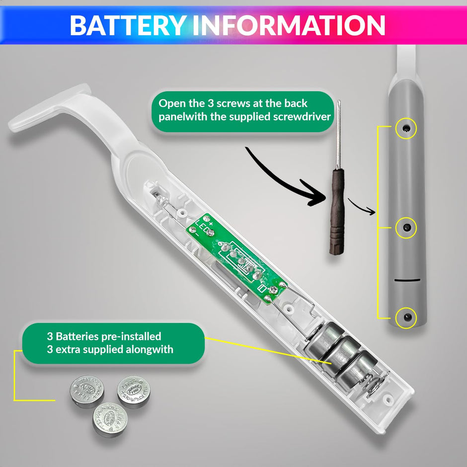 Dental Inspection Mirror with LED Light - Anti-Fog Oral Mirror for Teeth Inspection