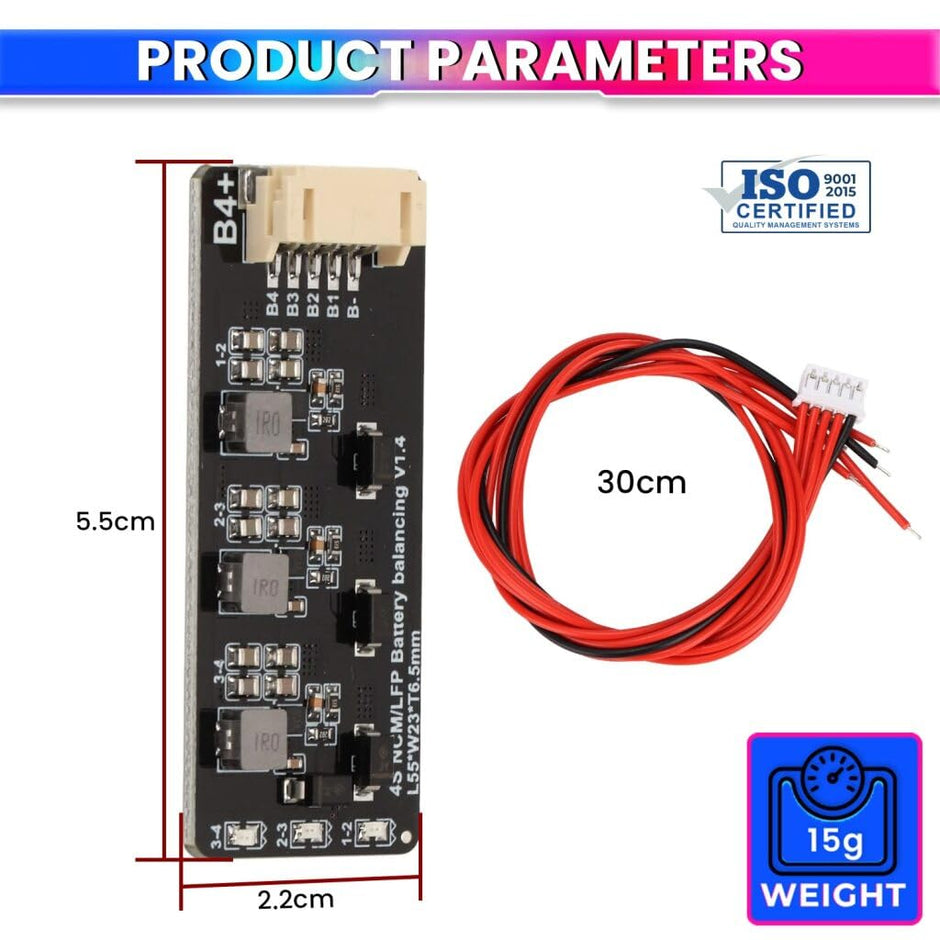 4S Active Balancer Inductive Board for High Precision Smart Cell Voltage Equalizer LiFePO4 Lithium-ion LTO Battery Packs (1.2A) amiciKart