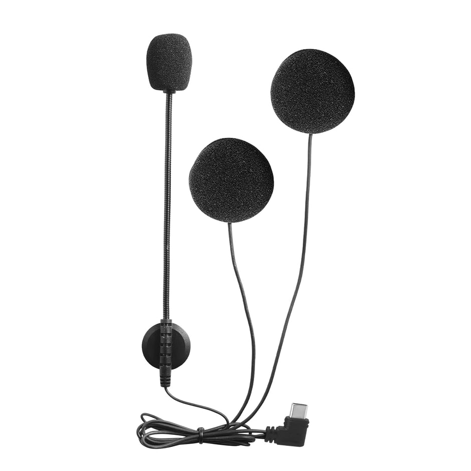 Headphone with Mic and Helmet Mount for Ejeas V7 Bluetooth Helmet Intercom