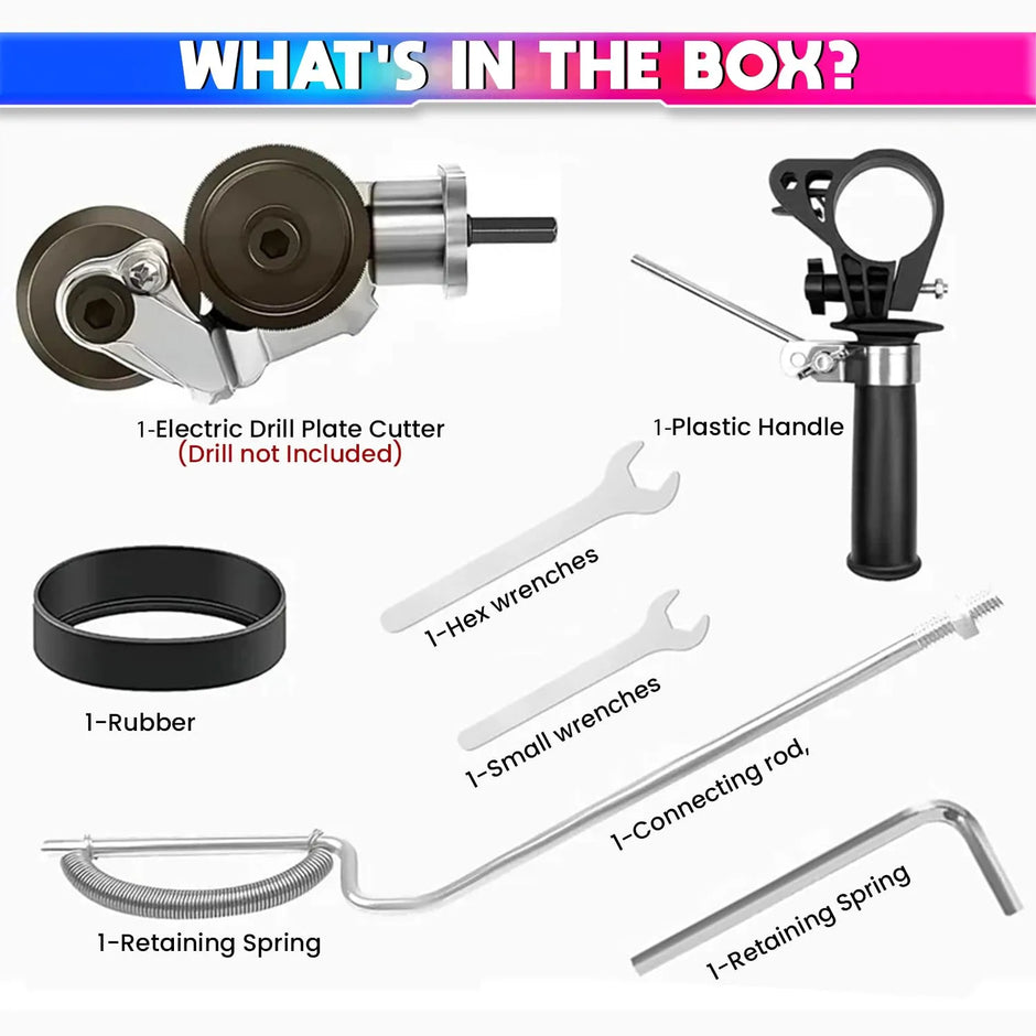 Electric Drill Metal Cutter – Shearing Attachment for Iron/Steel with Mounts