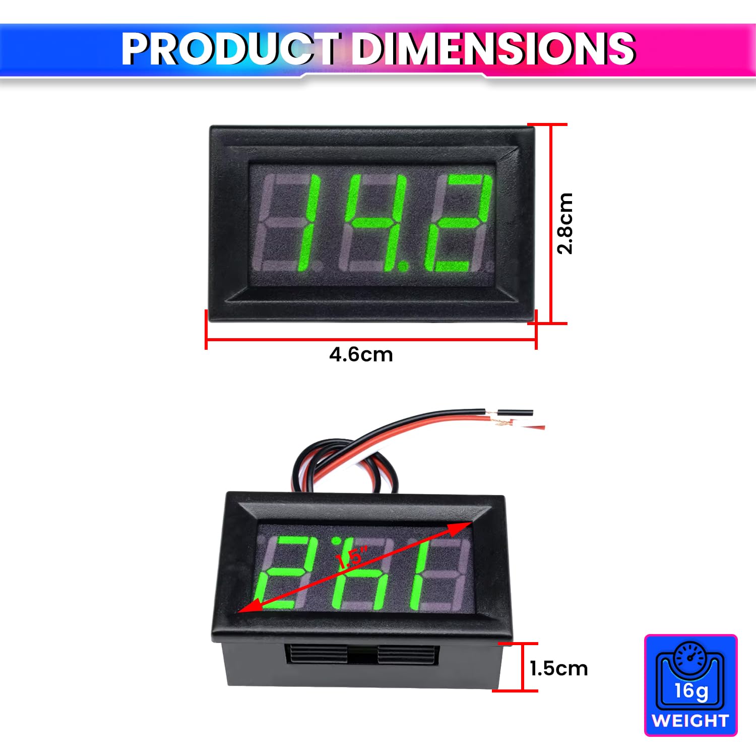 Mini DC Voltmeter 5–32V, Digital Voltage Tester with Compact Display for Accurate Monitoring amiciKart c0tmiz-hs.myshopify.com