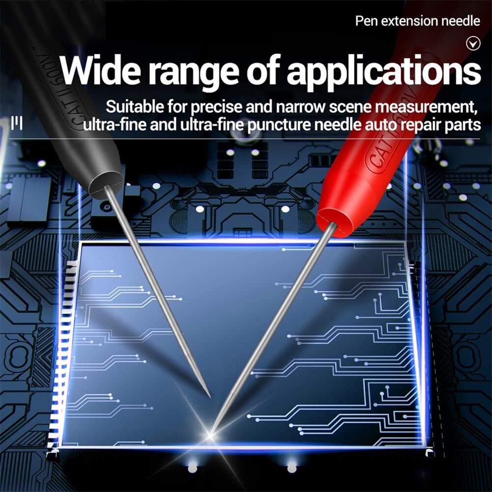 Needle Attachment for Test Probes, 600V/10A Non Destructive Multimeter Needle Tip amiciKart c0tmiz-hs.myshopify.com