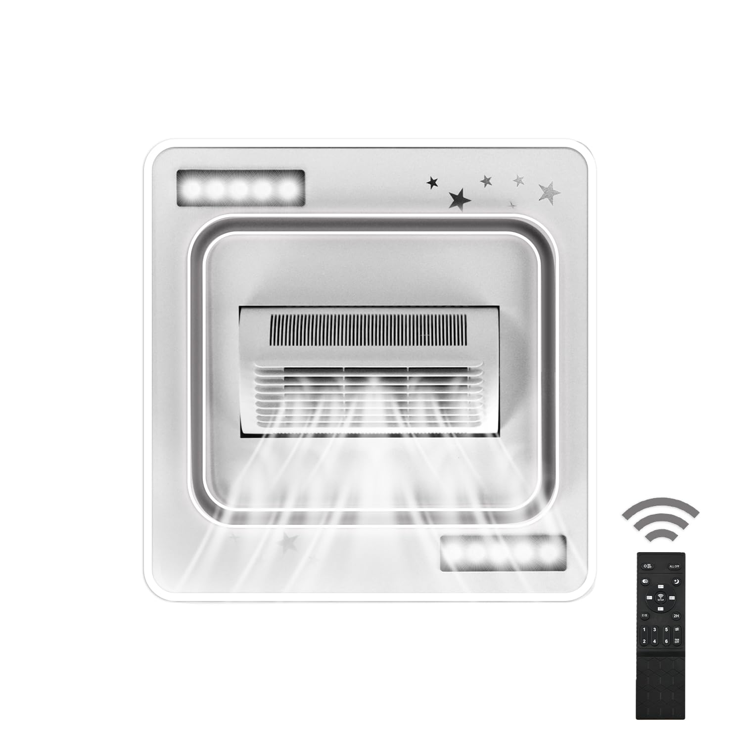 Bladeless Ceiling Fan with Integrated LED Lighting | Remote Control | Adjustable Speed & Brightness amiciKart c0tmiz-hs.myshopify.com