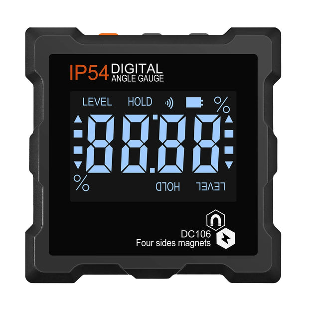 Digital Protractor Angle Gauge with 4 Magnetic Sides, Inclinometer, 2×AAA Battery