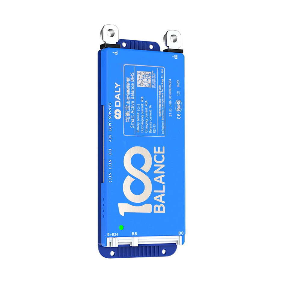 amiciSolar Battery Management System DALY, BMS with 1A Active Balancer & Built-in Bluetooth for Lithium/LFP/LTO Battery Pack,Works with 100BALANCE App