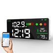 Smart WiFi Air Quality & Noise Monitor – PM2.5, CO2, Decibel, Temp, Humidity, Clock Display