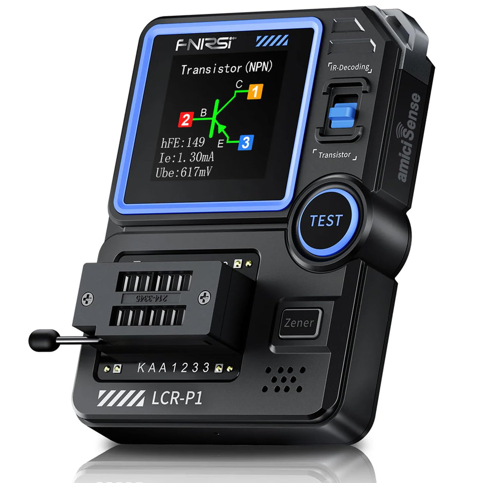 LCR-P1 Transistor & Capacitor Tester – 1.44'' Display, USB-C Rechargeable LCR Meter
