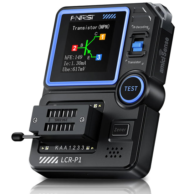 LCR-P1 Transistor & Capacitor Tester – 1.44'' Display, USB-C Rechargeable LCR Meter