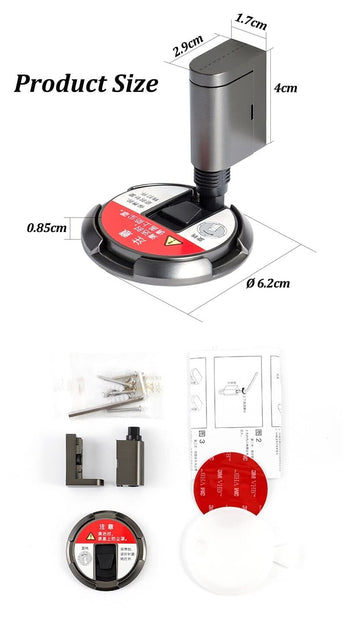 Door Stopper, Self-Locking Door Holder with Adjustable Height Floor Mounted