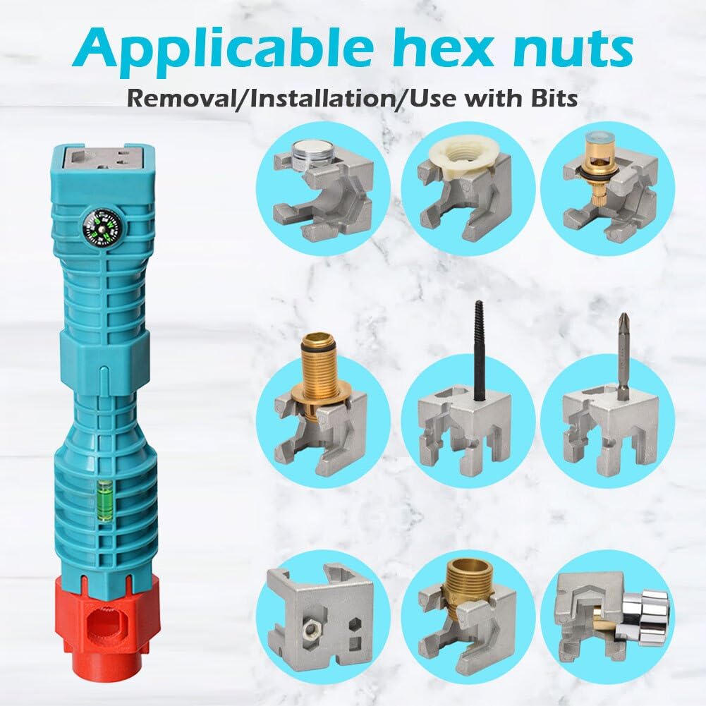 24 In 1 Wrench, Multi-Functional Plumbing Faucet -Under Sink Confined Area Installation Tool