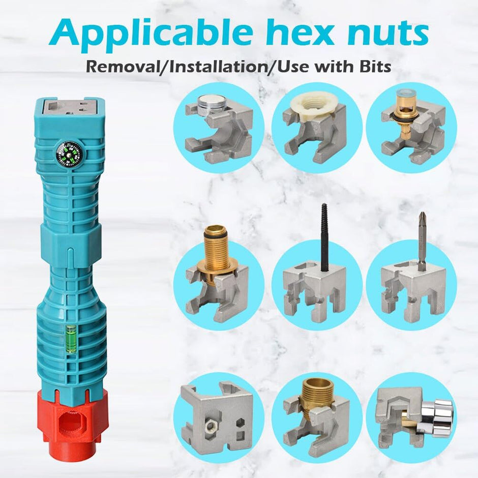 24 In 1 Wrench, Multi-Functional Plumbing Faucet -Under Sink Confined Area Installation Tool amiciKart c0tmiz-hs.myshopify.com
