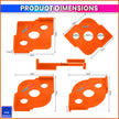 Woodworking Router Template Set– 4 Double-Sided Corner Radius & Straight Edge Jigs for Precision Wood Shaping amiciKart
