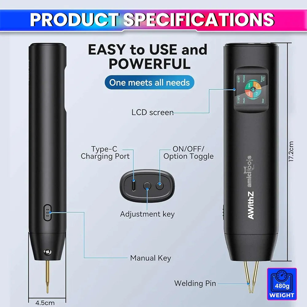 amiciTools Handheld Spot Welder with 1.5