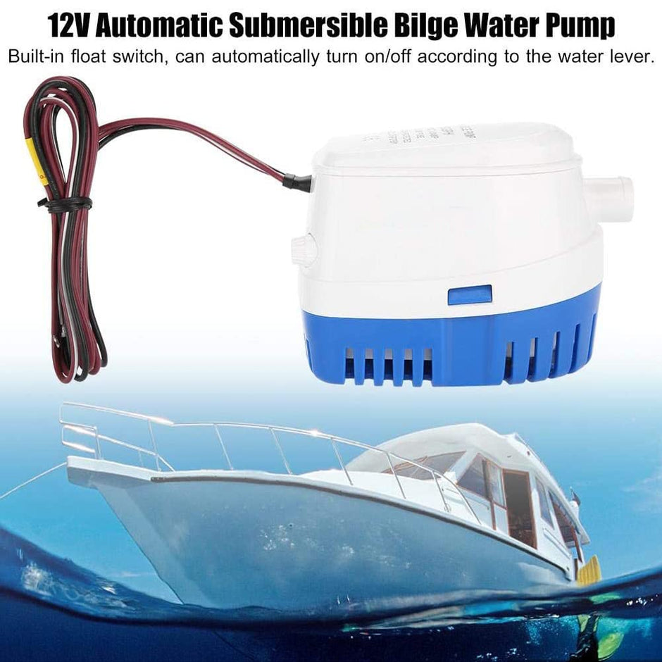 DC Bilge Pump, Automatic On/Off Switch for Water Drainage